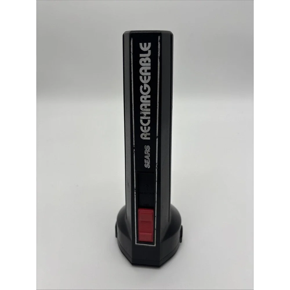 Vintage Sears Rechargeable, Flashlight. Tested,‎ And Working Plug To Charge